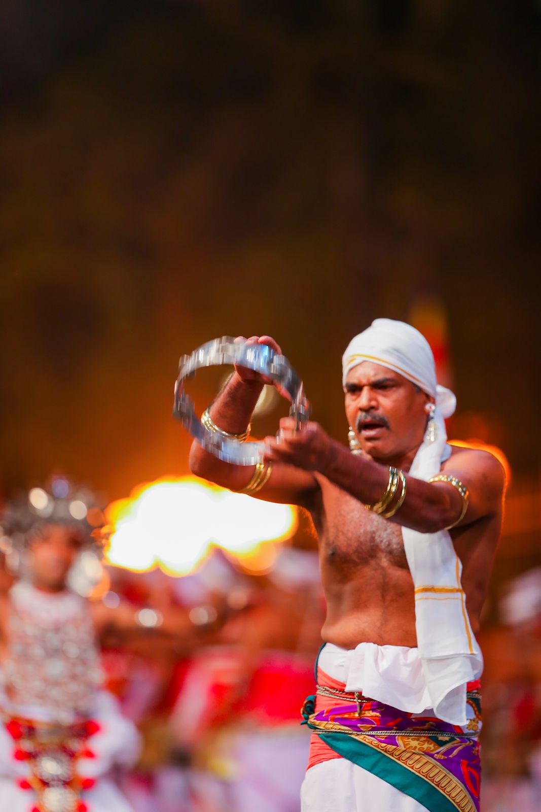 Torchbearers at Night